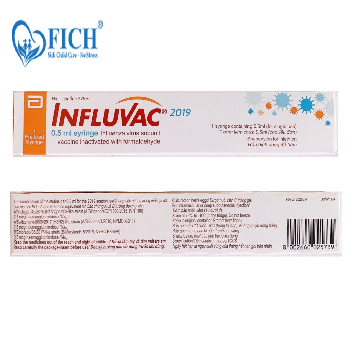 VẮC XIN INFLUVAC 0.5ML (HÀ LAN) PHÒNG BỆNH CÚM